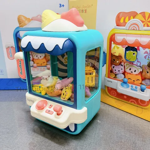 Máy gắp thú bông mini Cute size Trung kèm 10 gấu 4 bóng Trò chơi máy gắp gấu bông - THEGIOIDOCHOI1104