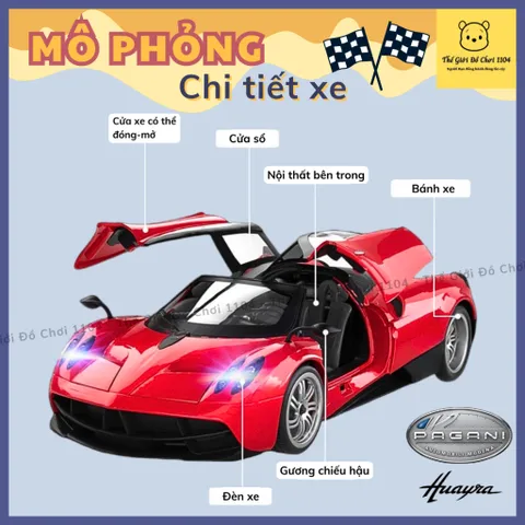 Ô tô điều khiển từ xa sạc pin mô hình siêu xe Pagani Huayra tỉ lệ 1:18