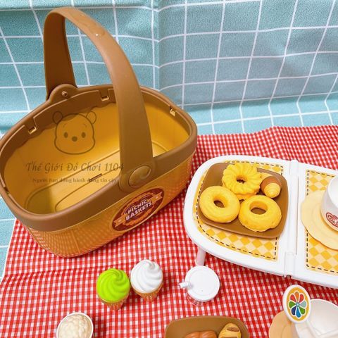 Bộ Đồ Chơi Picnic 27 Món - Giỏ Cắm Trại Mini Kèm Bàn Gấp Gọn Cho Bé - Khuyến Khích Trẻ Đồ Chơi Ngoài Trời An Toàn