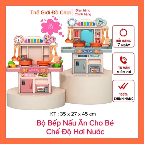 Đồ chơi bếp nấu ăn cho bé có nhạc và chế độ bốc hơi siêu rẻ tphcm