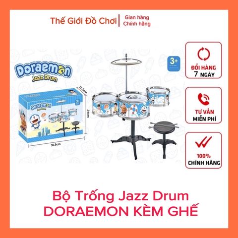 Bộ trống Jazz Drum Doraemon cho bé có ghế ngồi TPHCM