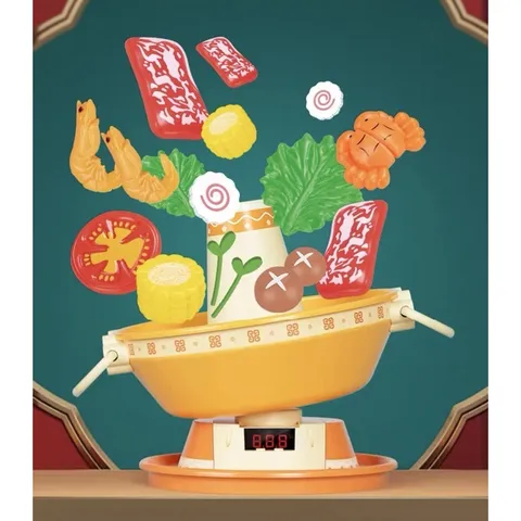 Đồ chơi mô phổng nồi lẩu nấu ăn cho bé nhiều chi tiết, mô hình đồ chơi nhà bếp, thế giới đồ chơi 1104