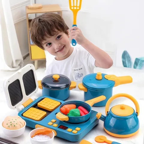 Đồ chơi nhà bếp Kaidilen 38 món kèm Bếp từ rán bánh - Hiệu ứng âm thanh như thật - thegioidochoi1104