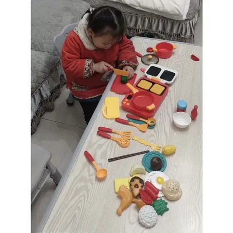 Đồ chơi nhà bếp Kaidilen 38 món kèm Bếp từ rán bánh - Hiệu ứng âm thanh như thật - thegioidochoi1104