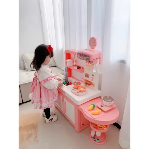 Đồ chơi nhà bếp, đồ chơi nấu ăn cho bé gái, cỡ lớn, cao 98 cm, có hiệu ứng hơi nước, thế giới đồ chơi 1104