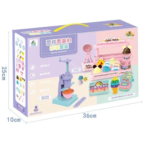 Đồ chơi đất nặn làm kem an toàn cho bé kèm máy làm kem, thegioidochoi1104