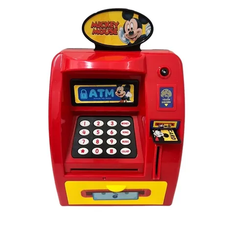 Két sắt ATM Mini cho bé hình Mickey có dấu vân tay và chế độ tự động tphcm