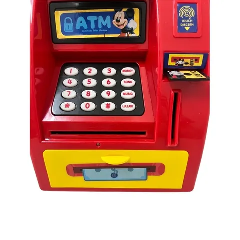 Két sắt ATM Mini cho bé hình Mickey có dấu vân tay và chế độ tự động tphcm