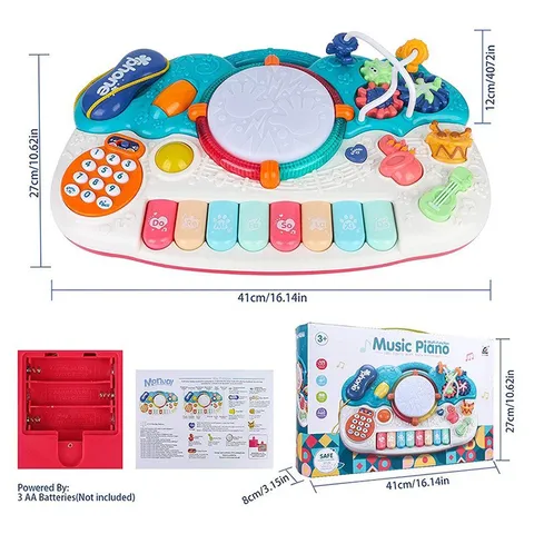 Đồ chơi đàn piano 6 chức năng giáo dục sớm cho bé từ 6 tháng đến 3 tuổi