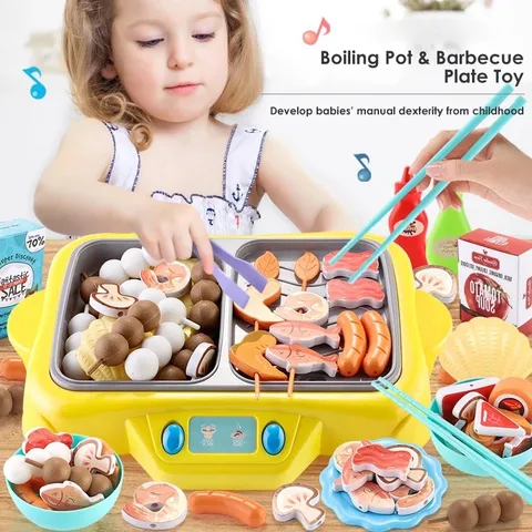 [HOT] Đồ chơi bếp nấu ăn hai ngăn cho bé 56 chi tiết có hơi nước kèm đèn và nhạc tphcm