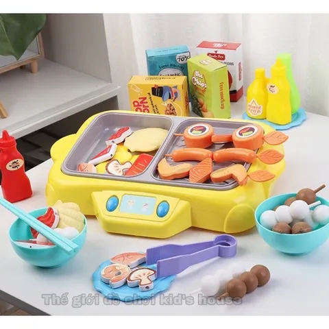 [HOT] Đồ chơi bếp nấu ăn hai ngăn cho bé 56 chi tiết có hơi nước kèm đèn và nhạc tphcm