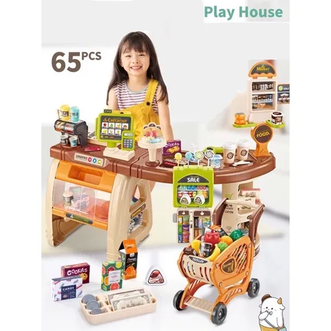 Đồ chơi cho bé bán hàng siêu thị kèm xe 65 chi tiết Tphcm