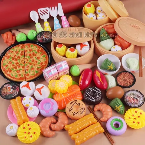Bộ Đồ Chơi Nấu Ăn Cho Bé 82 Chi Tiết, Đồ Chơi DimSum Giá Rẻ TpHCM