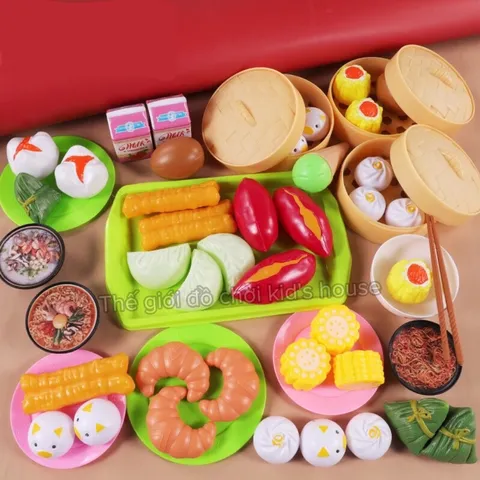 Bộ Đồ Chơi Nấu Ăn Cho Bé 82 Chi Tiết, Đồ Chơi DimSum Giá Rẻ TpHCM