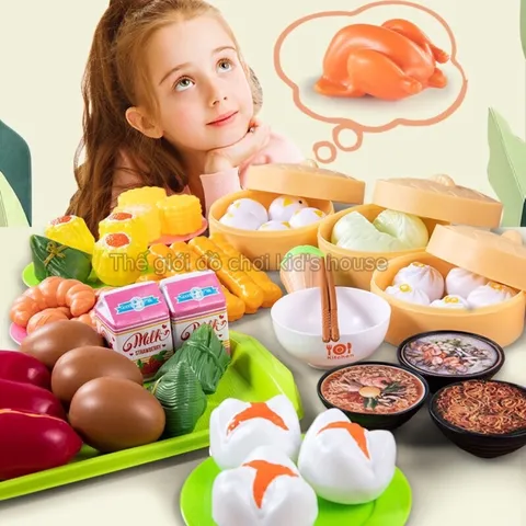 Bộ Đồ Chơi Nấu Ăn Cho Bé 82 Chi Tiết, Đồ Chơi DimSum Giá Rẻ TpHCM