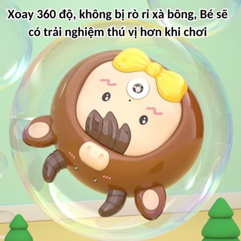 Máy Thổi Bong Bóng Hình Con Bò Cho Bé - Đồ Chơi Máy Ảnh Tạo Bong Bóng Xà Phòng Có Dây Đeo, Cho Trẻ Từ 3 Tuổi Trở Lên
