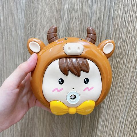 Máy Thổi Bong Bóng Hình Con Bò Cho Bé - Đồ Chơi Máy Ảnh Tạo Bong Bóng Xà Phòng Có Dây Đeo, Cho Trẻ Từ 3 Tuổi Trở Lên