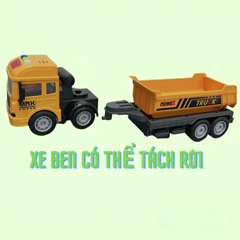 Đồ chơi xe ben chạy cót tặng xe xúc cát có nhạc xe mô hình đồ chơi cỡ lớn cho bé