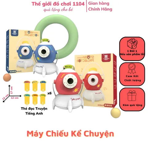 Đèn pin chiếu hình cho bé máy kể chuyện Tiếng Anh cho bé trước khi ngủ đồ chơi giáo dục sớm