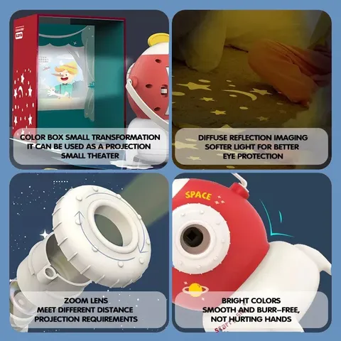 Đèn pin chiếu hình cho bé máy kể chuyện Tiếng Anh cho bé trước khi ngủ đồ chơi giáo dục sớm