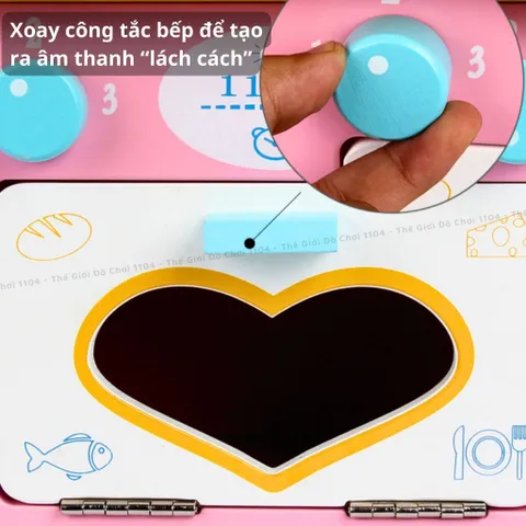 Bộ Đồ Chơi Nhà Bếp Bằng Gỗ - Dụng Cụ Nấu Ăn Nhập Vai Giúp Bé Phát Triển Trí Tuệ và Khả Năng Tư Duy, Màu Hồng Xinh Xắn