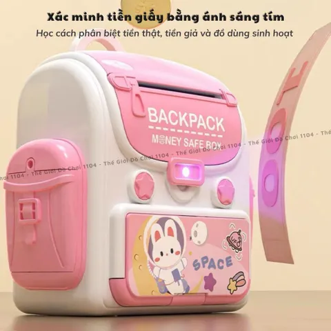 Máy rút tiền mini có mật khẩu và dấu vân tay, đèn soi đồ giả, Két sắt mini, ống heo tiết kiệm