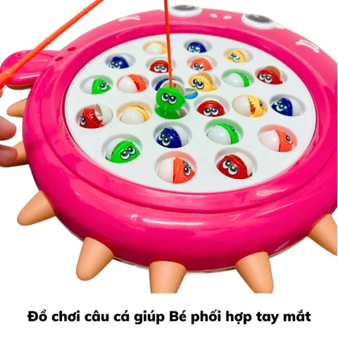 Đồ Chơi Câu Cá Điện 24 Con Bàn Xoay Có Nhạc - Đồ Chơi Phát Triển Trí Tuệ Cho Bé 3 Tuổi, Tương Tác Gia Đình, Hứng Thú!