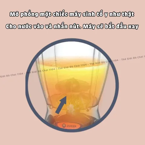 Đồ chơi mô phổng máy sinh tố, xoay được, sử dụng Pin, hiệu ứng âm thanh, thế giới đồ chơi 1104