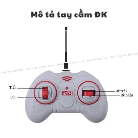Xe hơi mui trần điều khiển từ xa chở búp bê, dùng pin sạc, điều khiển 4 chiều 1:18
