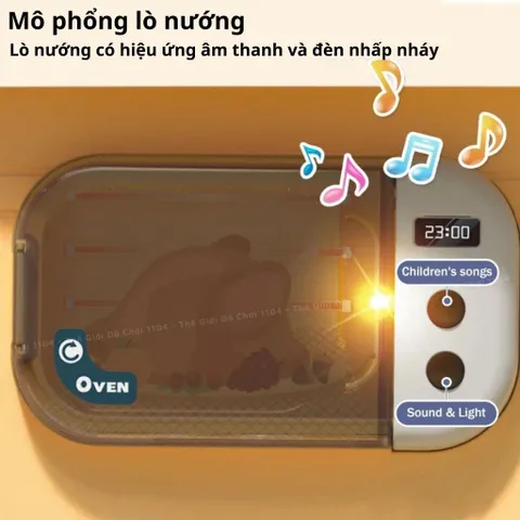 Bộ đồ chơi nhà bếp cho bé cỡ lớn, 53 chi tiết, cao 88 cm, đồ chơi đầu bếp, thế giới đồ chơi 1104