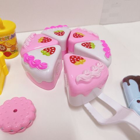 Đồ Chơi Cắt Bánh Sinh Nhật 21 Chi Tiết - Bộ Đồ Chơi Nấu Ăn Cho Bé Gái, Giá Rẻ, Phát Triển Kỹ Năng Sáng Tạo