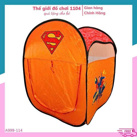 Lều Cắm Trại Super Man Cho Bé Trai - Kích Thước 70x70x90cm, Đồ Chơi Camping An Toàn, Vui Chơi Ngoài Trời