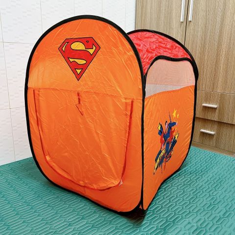 Lều Cắm Trại Super Man Cho Bé Trai - Kích Thước 70x70x90cm, Đồ Chơi Camping An Toàn, Vui Chơi Ngoài Trời