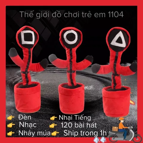[HCM] Xương Rồng Nhại Tiếng, Xương Rồng Nhảy Múa Pin Sạc, Trò Chơi Con Mực