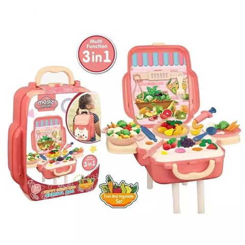 Bộ Vali Đất Sét Tự Khô Làm Bánh Pizza 3in1 - Đất Nặn An Toàn Cho Bé, 10 Màu Sắc Sáng Tạo