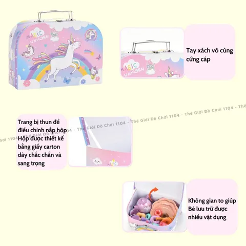 Bộ đồ chơi trà bánh Pony 48 chi tiết - Set tiệc trà đồ chơi ấm chén an toàn cho bé, hình ngựa Pony nhiều màu sắc tạo hứng thú cho trẻ.
