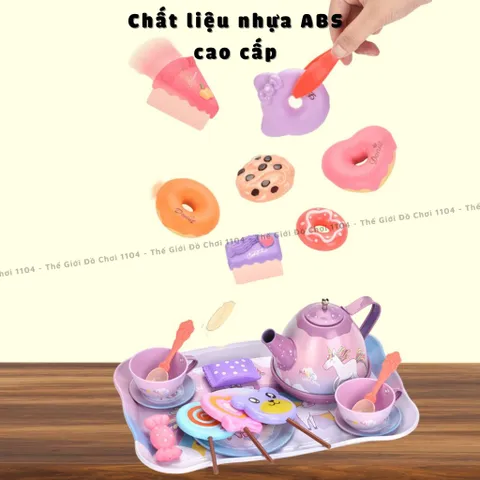 Bộ đồ chơi trà bánh Pony 48 chi tiết - Set tiệc trà đồ chơi ấm chén an toàn cho bé, hình ngựa Pony nhiều màu sắc tạo hứng thú cho trẻ.