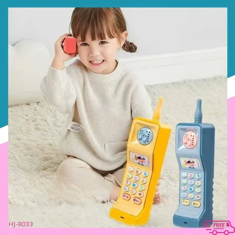 Điện thoại đồ chơi cho bé, Bản Tiếng Anh, có nhạc và đèn, đồ chơi cho trẻ sơ sinh, thế giới đồ chơi 1104