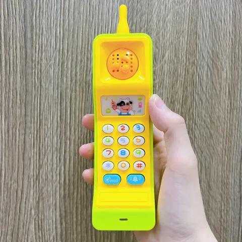 Điện thoại đồ chơi cho bé, Bản Tiếng Anh, có nhạc và đèn, đồ chơi cho trẻ sơ sinh, thế giới đồ chơi 1104