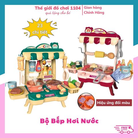 Đồ Chơi Bếp Nấu Ăn Hiệu Ứng Hơi Nước Cho Bé - Bộ Mini 23 Chi Tiết, An Toàn, Học Tập, Giới thiệu Bé Gái 3 Tuổi Trở Lên