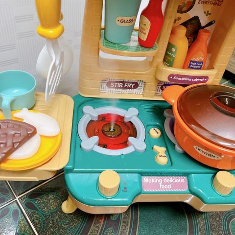 Đồ Chơi Bếp Nấu Ăn Hiệu Ứng Hơi Nước Cho Bé - Bộ Mini 23 Chi Tiết, An Toàn, Học Tập, Giới thiệu Bé Gái 3 Tuổi Trở Lên