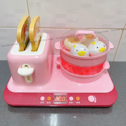 Bộ bếp nấu ăn cho bé TOASTER 29 chi tiết có máy nướng và xửng hấp bánh