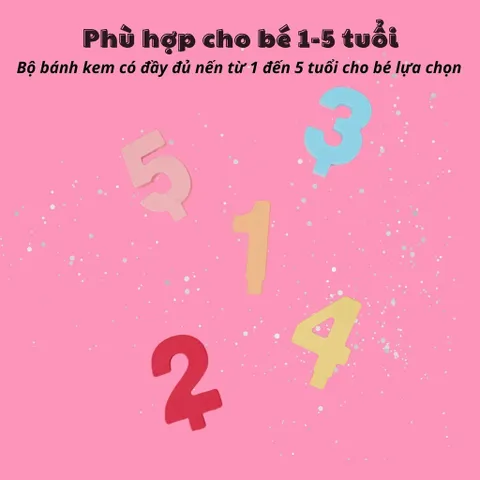 Đồ Chơi Bánh Sinh Nhật Bằng Gỗ - Bộ Cắt Bánh Kem An Toàn Cho Bé Từ 1-5 Tuổi - Đồ Chơi Phát Triển Kỹ Năng Sáng Tạo