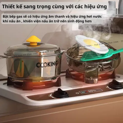 Bộ đồ chơi nhà bếp cho bé cỡ lớn 1 mét, có khói, đồ chơi nấu ăn