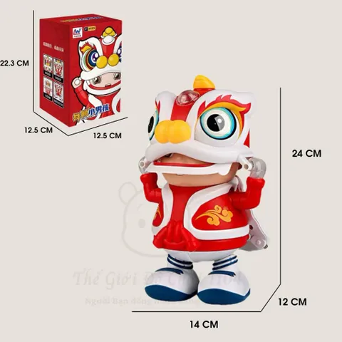 Đồ chơi cậu bé múa lân biết đi, phát nhạc, đồ chơi phát triển trí tuệ, dành cho trẻ sơ sinh