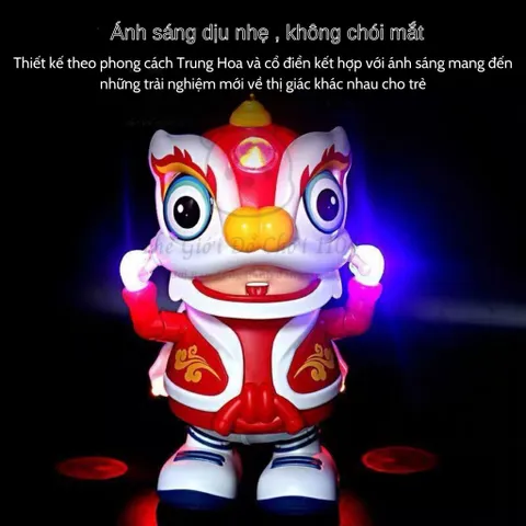 Đồ chơi cậu bé múa lân biết đi, phát nhạc, đồ chơi phát triển trí tuệ, dành cho trẻ sơ sinh