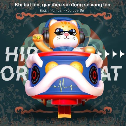 Đồ Chơi Âm Nhạc Con Mèo DJ Xoay 360 Độ - Đồ Chơi Giải Trí Kích Thích Trí Não Cho Trẻ Em