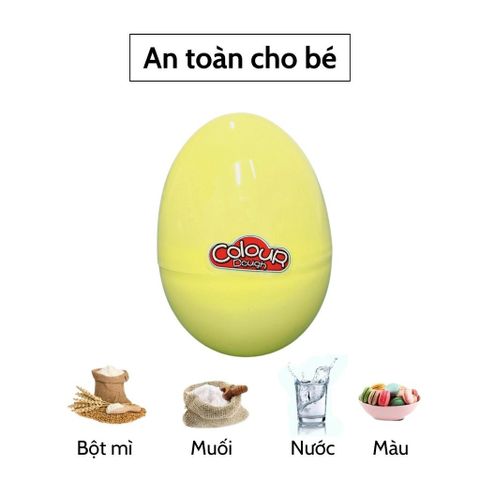Bộ 4 Quả Trứng Đất Sét Colour Dough - Đất Nặn An Toàn Cho Bé, Đất Nặn Nhiều Màu Sắc Phát Triển Sáng Tạo Trẻ Em Từ 3 Tuổi