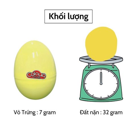 Bộ 4 Quả Trứng Đất Sét Colour Dough - Đất Nặn An Toàn Cho Bé, Đất Nặn Nhiều Màu Sắc Phát Triển Sáng Tạo Trẻ Em Từ 3 Tuổi
