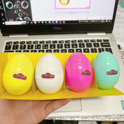 Bộ 4 Quả Trứng Đất Sét Colour Dough - Đất Nặn An Toàn Cho Bé, Đất Nặn Nhiều Màu Sắc Phát Triển Sáng Tạo Trẻ Em Từ 3 Tuổi